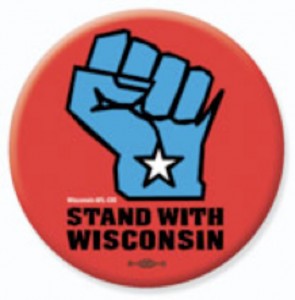 Wisconsin solidarity button